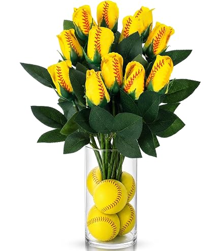 Amazon.com: Suhine 12 Pcs Baseball Flowers Sport Party Favor